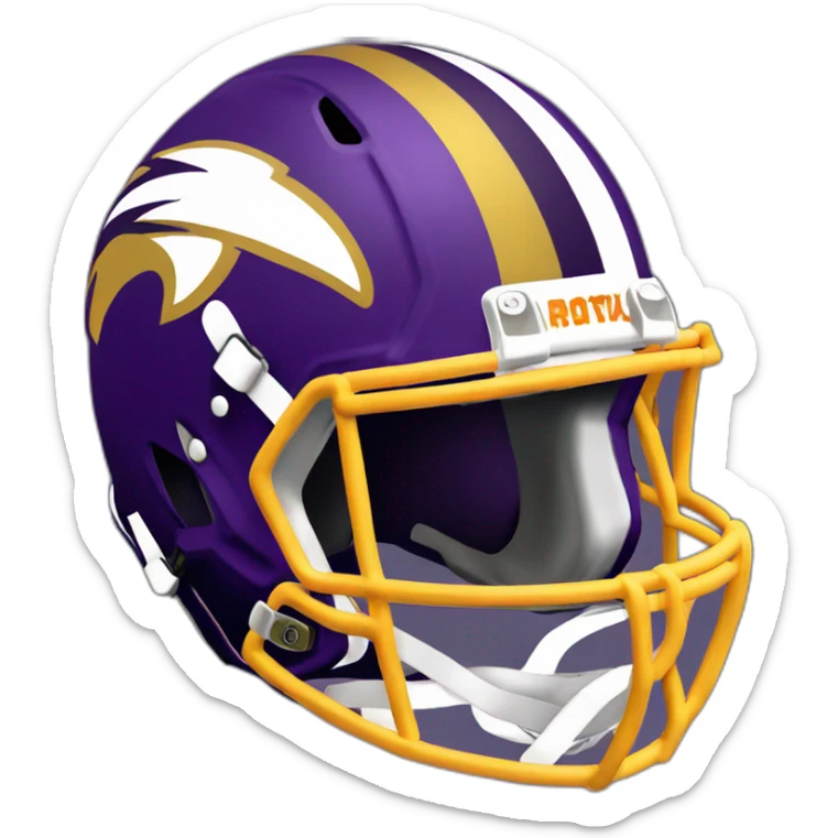 american-football-player-dark-purple-and-gold-helmet sticker