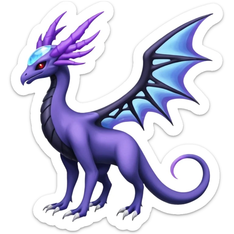 Lunala-Darkrai-Palkia-Fakémon-hybrid-creature (full body)  sticker