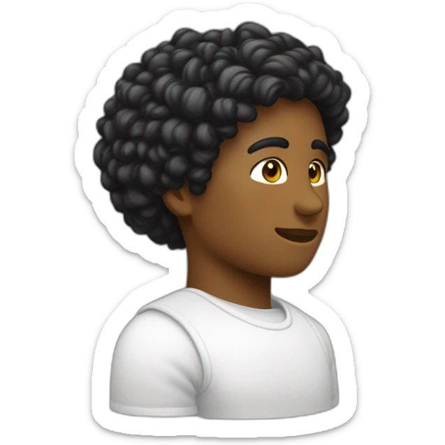 profil gauche d’une tête noire dite tête de Maure, coiffée d’un bandeau blanc. sticker