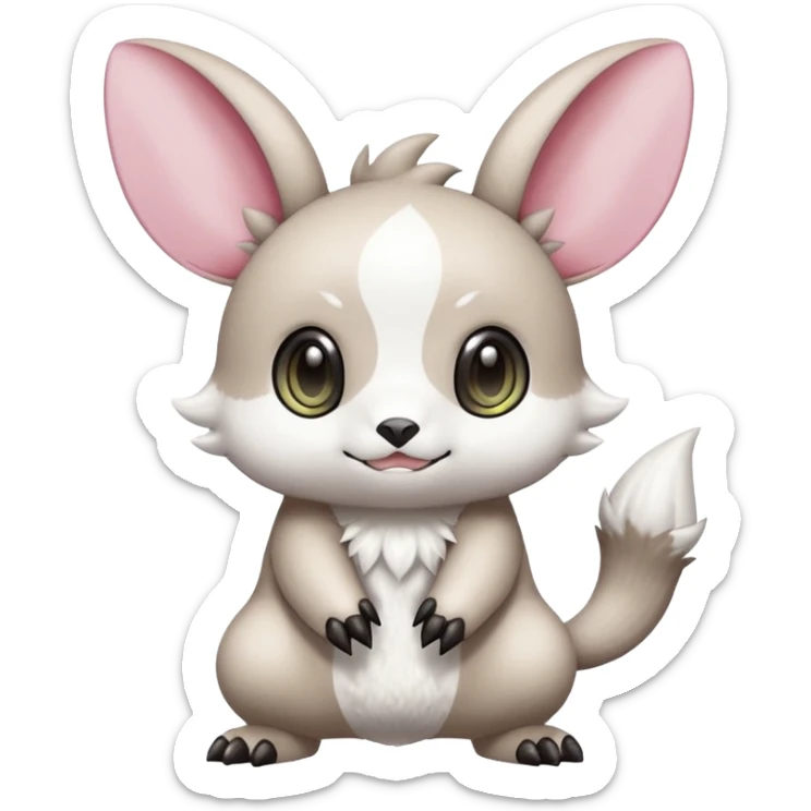 Pancham-Minccino-Petilil-Minun-Fakémon-Digimon-fusion-creature sticker