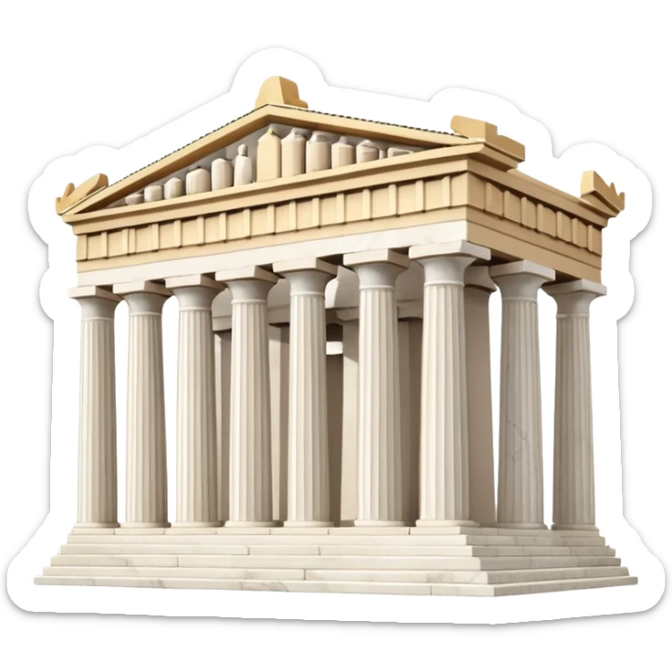 An emoji of the ancient Greek Parthenon temple. It is depicted as a classical building with rows of Doric columns and a triangular pediment.

 sticker