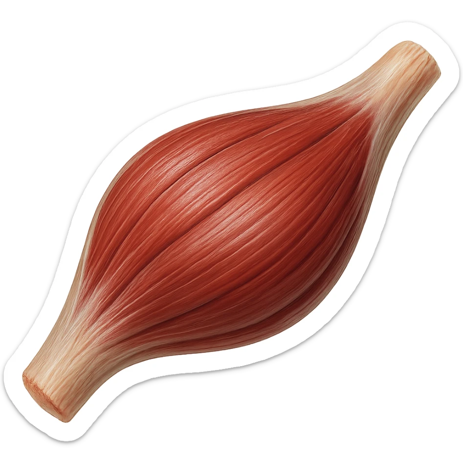 muscolo umano porzione anatomica iperrealistico sticker