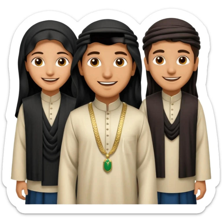 Emoji depicting the people of Saudi Arabia sticker