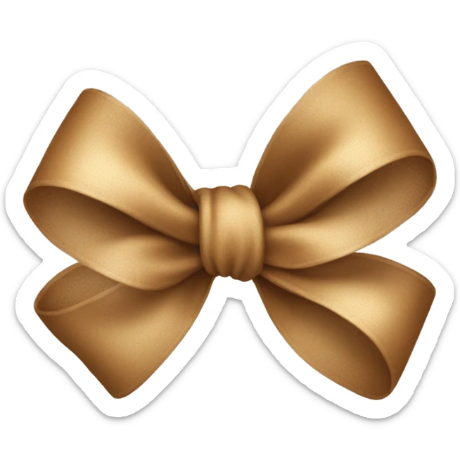 Light Brown bow  sticker