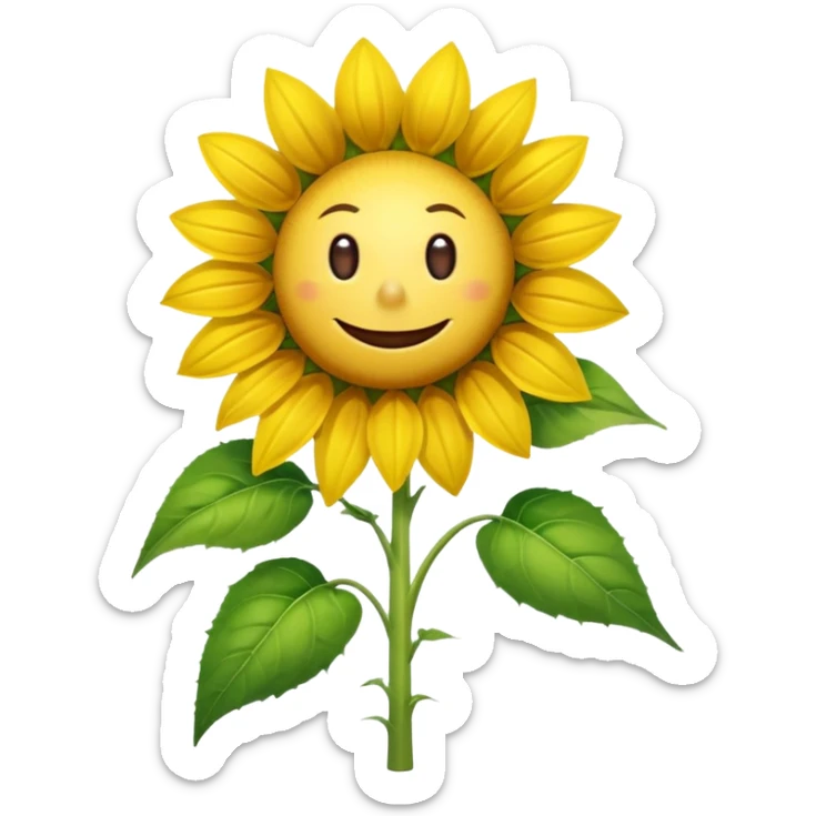 a picture of the sunflower from Plants vs. Zombies sticker