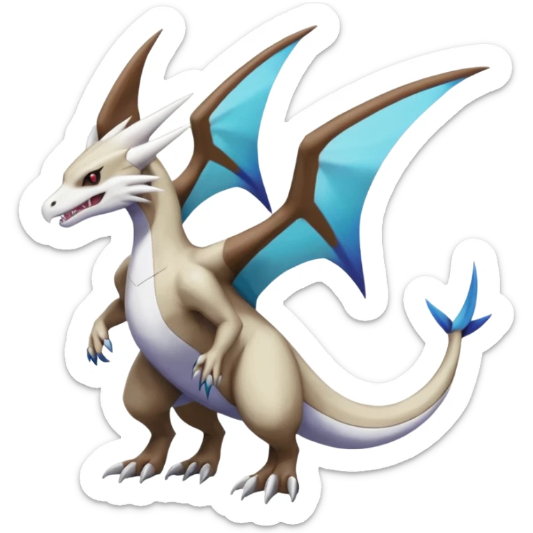 Noivern-Latios-Marowak-Lugia-Fakémon-hybrid-creature (full body)  sticker