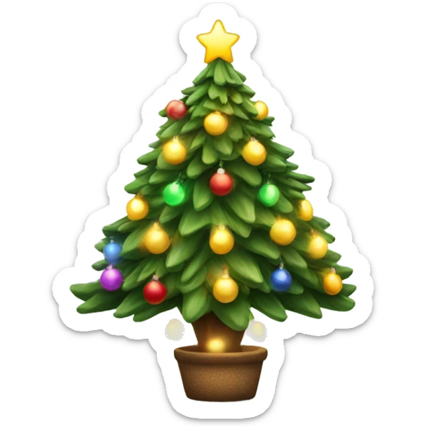 christmas tree with light sticker