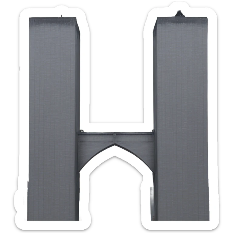 The twin towers in NyC with eyes and arms sticker