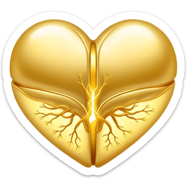 Glowing golden omega-3 pill with ethereal aura, connected by flowing energy to a luminous brain and heart. The brain shows enhanced neural activity while the heart pulses with healthy rhythm, all surrounded by a soft radiance representing improved cognitive and cardiovascular health. sticker