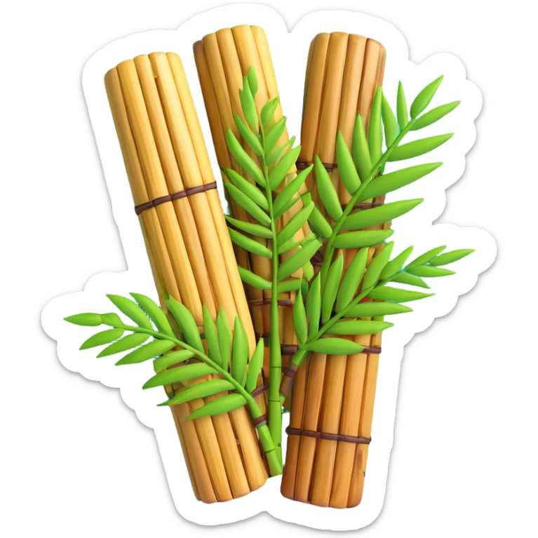 Hawaiian-style bar emoji, tropical decor, palm leaves, bamboo, vibrant colors sticker