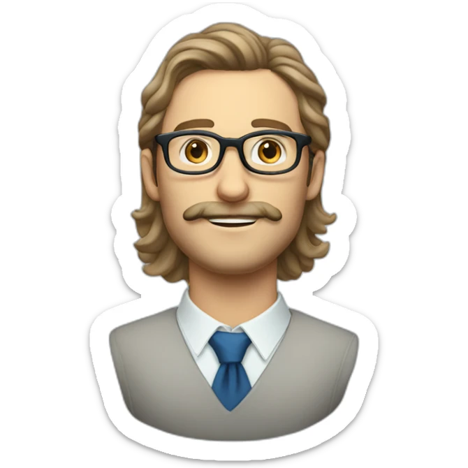 dutch-guy-with-round-glasses-blue-eyes-long-wavy hair-moustache-chin beard-circular glasses sticker
