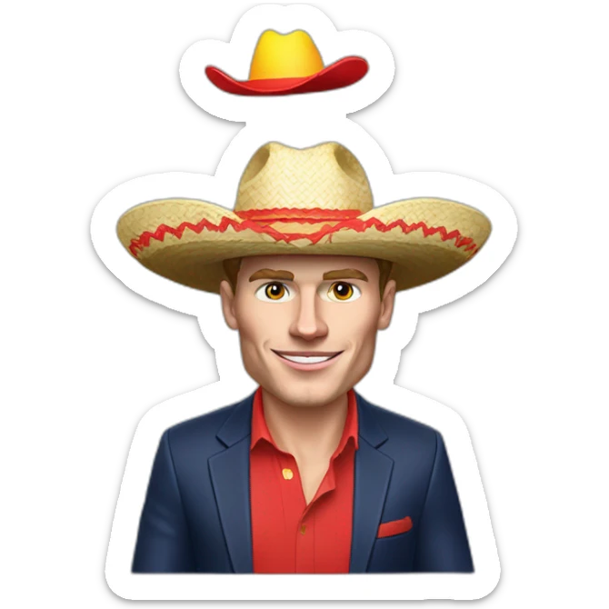 max verstappen wearing a sombrero with a red bull in his hand sticker