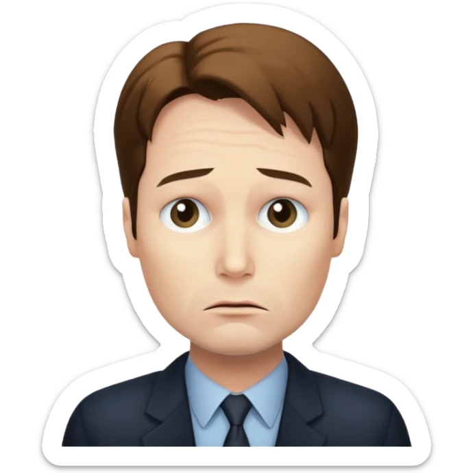 trust no one Mulder from the x-files looking very very worried sticker