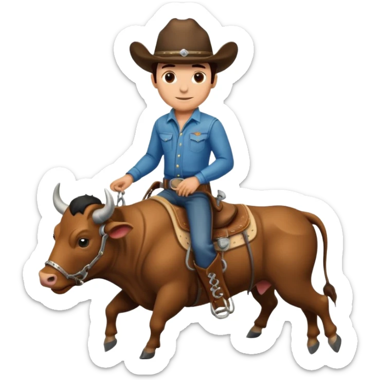 Bull rider sticker