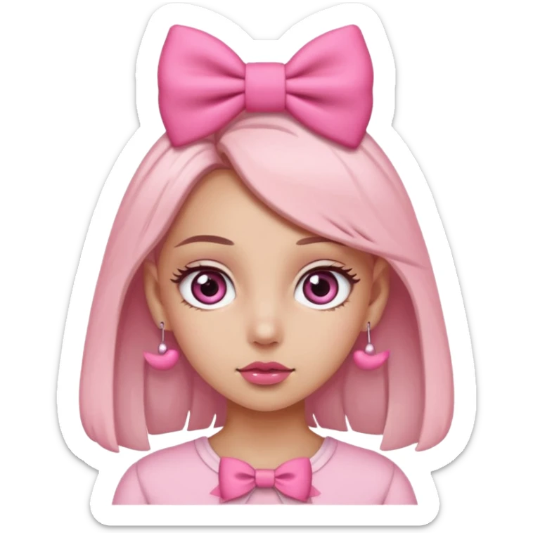 Show her body,make her eyes smaller,the fucking bow ok her ear. sticker