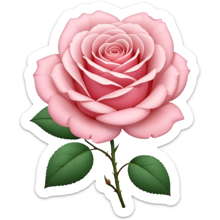 rose shape flower, no stem, no leaves, now make THE FLOWER WHITE MAKE IT ALL WHITE  sticker