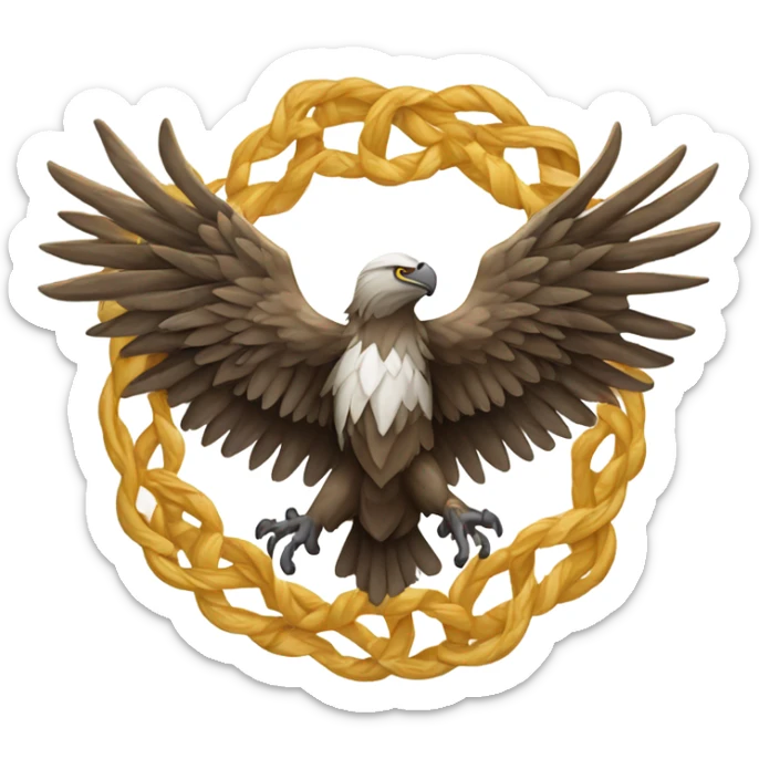 can you generate a logo representing a swarm of eagles' claws and wings. sticker