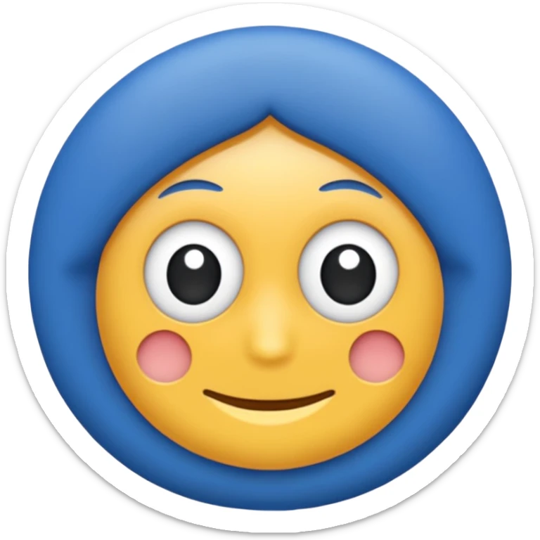 Centang biru dengan ada centang berwarna putih dan bentuk lingkaran warna biru sticker