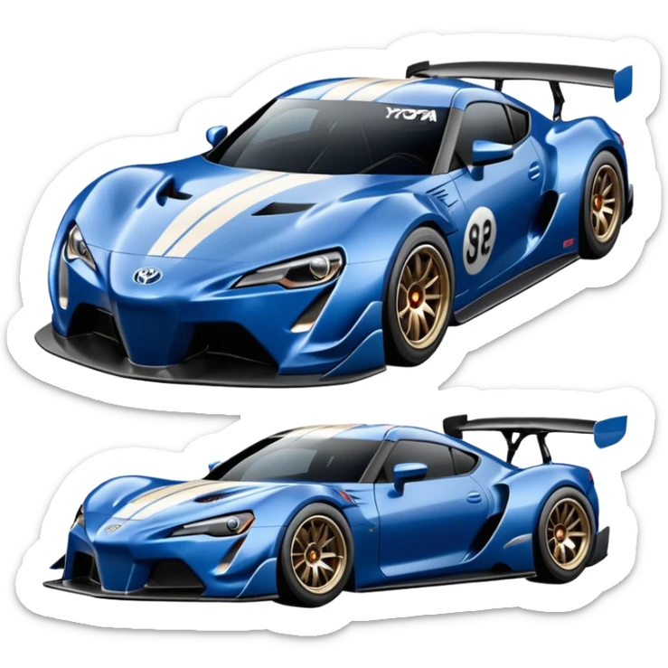 Wonder Woman’s Long wheelbase widened pearly night blue Toyota 86 hypercar racer sticker
