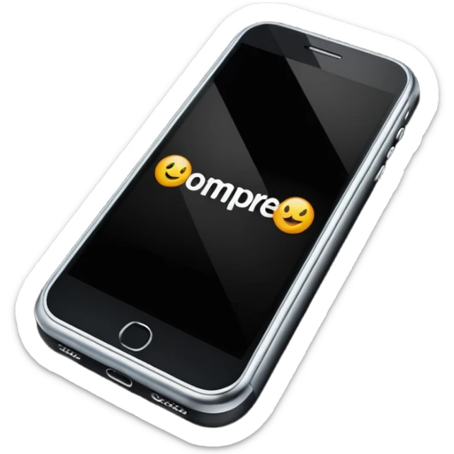 Quero uma desenho de celular e em baixo quero uma frase escrita ass vendendo esse celular em português sticker