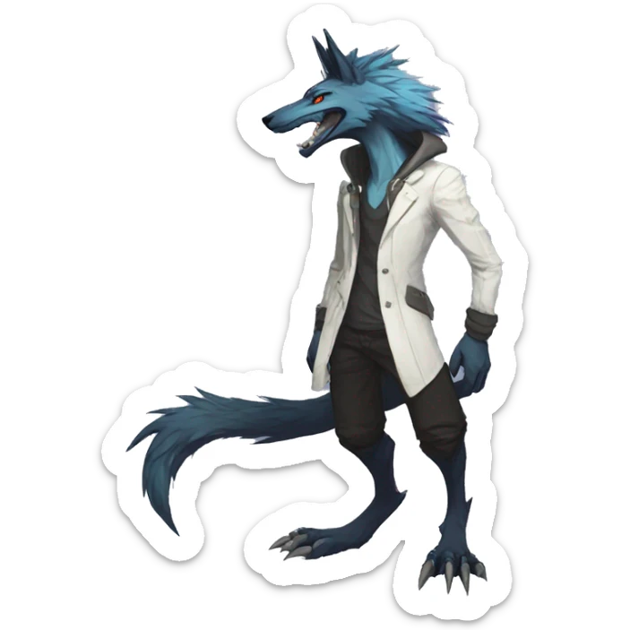 Cool Edgy Modern Vernid-Sergal species by LiLaiRa full body sticker