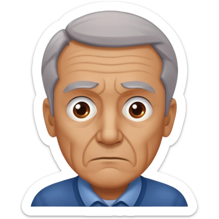 abuelo de pueblo serio y desconfiado. estilopaco martinez soria sticker