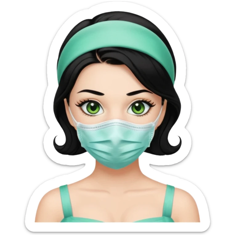 black haired green eyes aesthetic surgical plump lips  that makes her hair look behind nicole peltz at wedding sticker