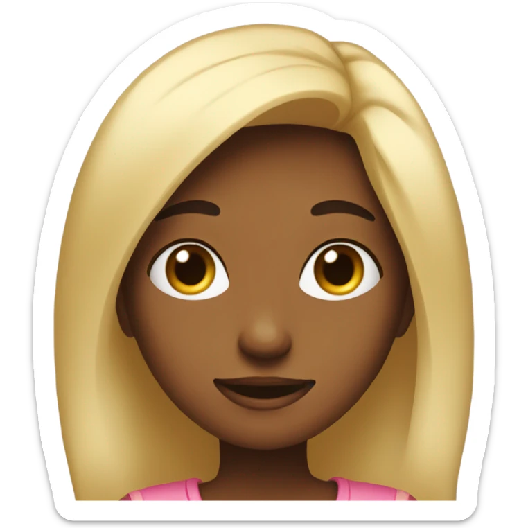 Imoji is a sweet girl who hits an emoji boy sticker
