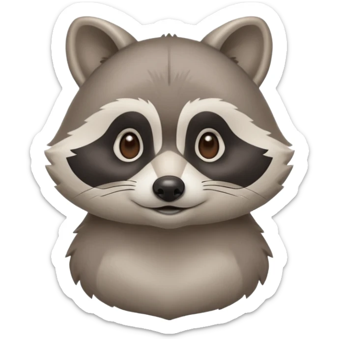 Calm, friendly raccoon mascot for an educational app.
Soft rounded shapes, gentle face, no sharp edges.
Minimal details, clean outline, neutral cool colors.
Relaxed, supportive expression.
Simple, slightly chubby body, easy to animate.
ASD-friendly, calm guide vibe n cute. sticker