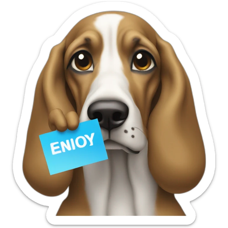 Snoop dog Holding a sign that says Enjoy sticker