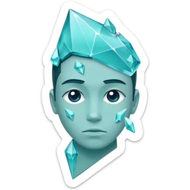 Appearance: His body is composed of durable, aquamarine-colored organic crystals. He has a sharp head and crystal shards on his back. sticker