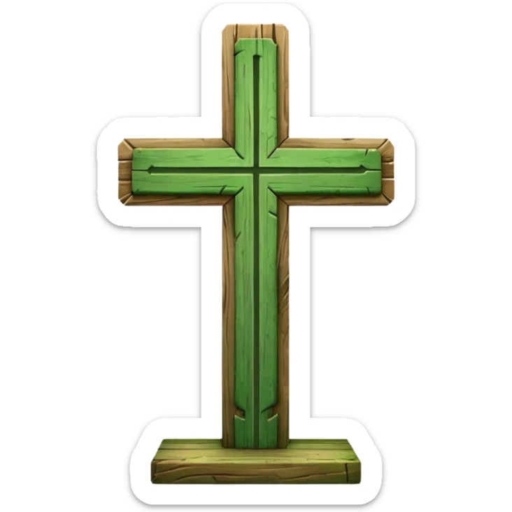 change the red cross emoji color from red to green color sticker