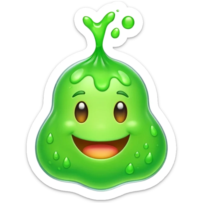 Slime emoji in a packet like in stores like regular onnea but just as emoji sticker