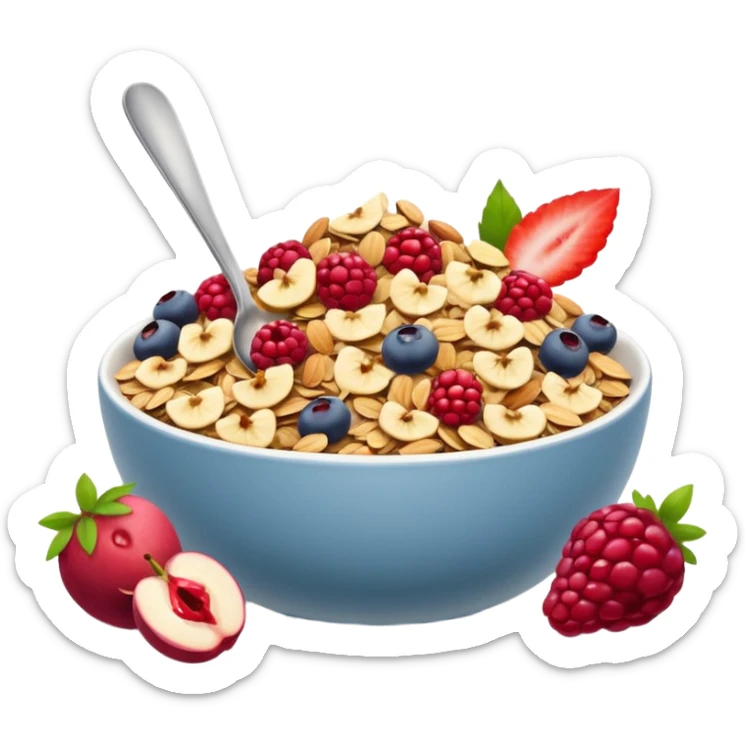 un jolie muesli au fruits rouges sticker