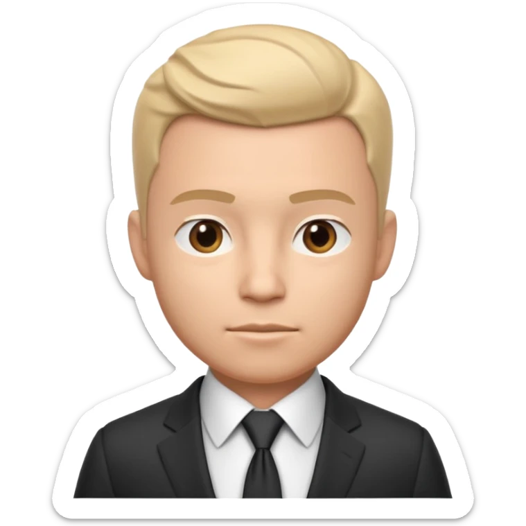 business man portrait, head and shoulders only, wearing a formal suit and tie, confident professional expression, modern corporate vibe, 3D cartoon, mobile game icon style, clean background, no text, no watermark sticker