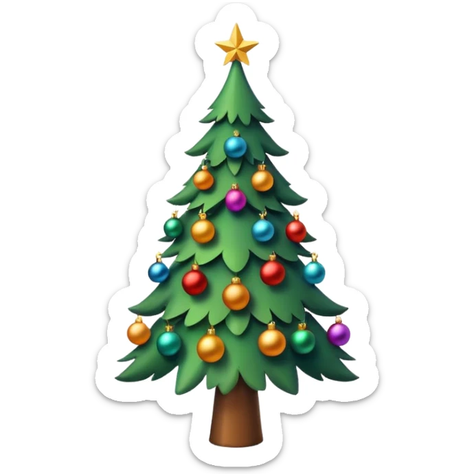 tall christmas tree sticker