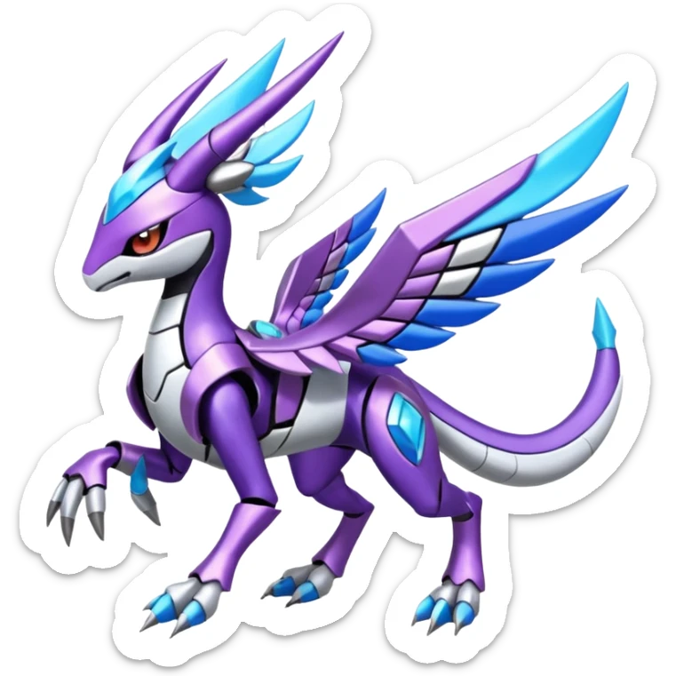 Meloetta-Latias-Wargreymon-Protogen-Pokémon-Digimon-Fakémon-fusion-hybrid-creature sticker
