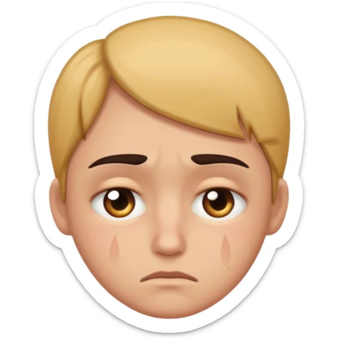 sad emoji with bruise under eye
no i would like skmilar to smiling face holding up tearsnot tears just bruise sticker