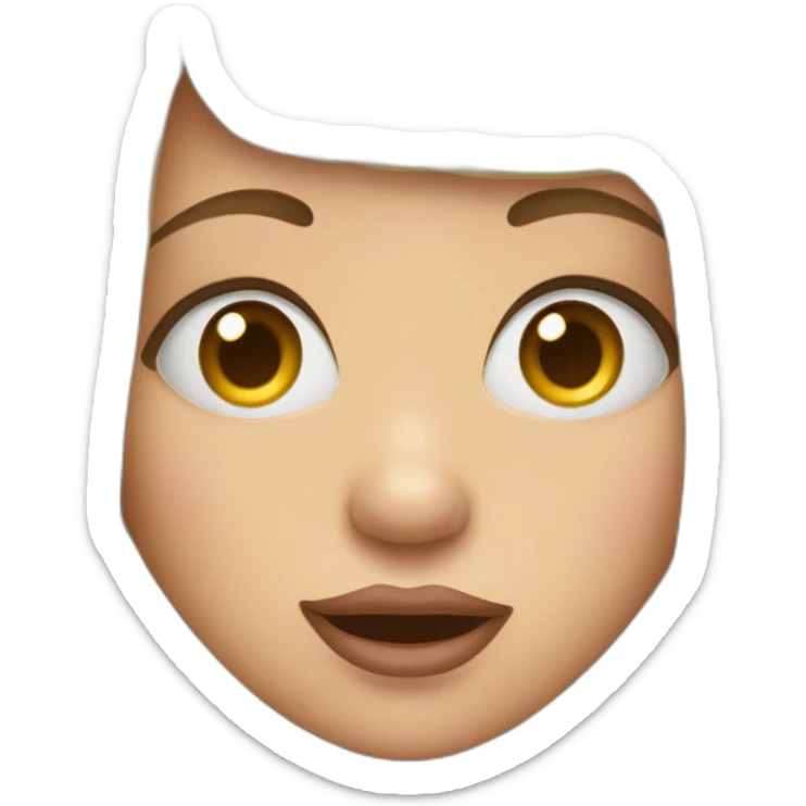 Girl sticking tongue out with crossed eyes tilting head sticker