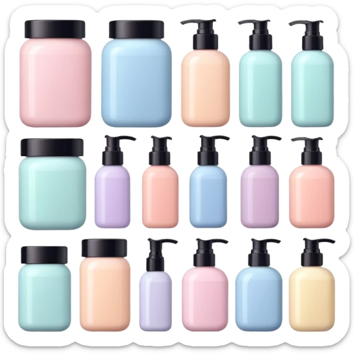 puedes crear un sticker de products de skin care que se vena aesthetic sticker