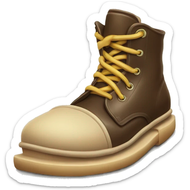 sole of foot with man sticking tongue out next to it sticker