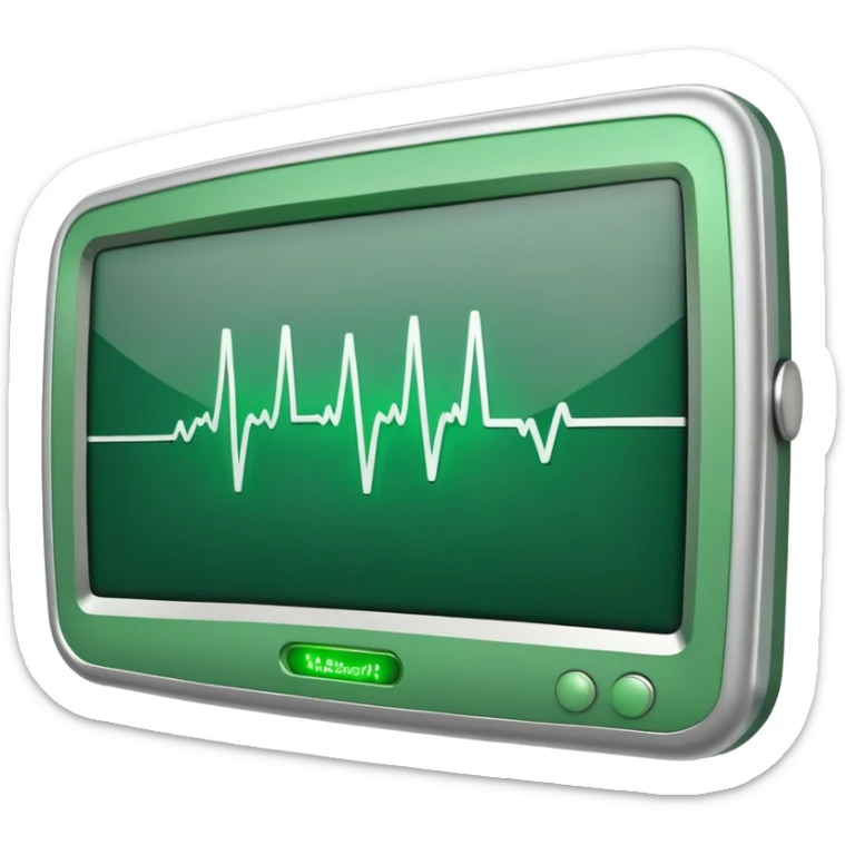 heartbeat line on heart monitor sticker