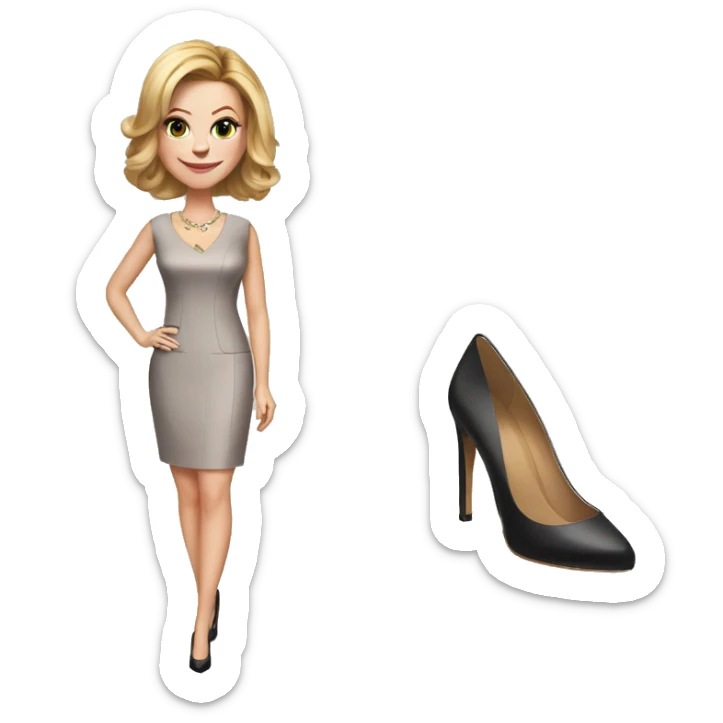 Claire Dunphy from Modern Family, Polished, tailored sheath dresses and heels	Mother, portrait sticker