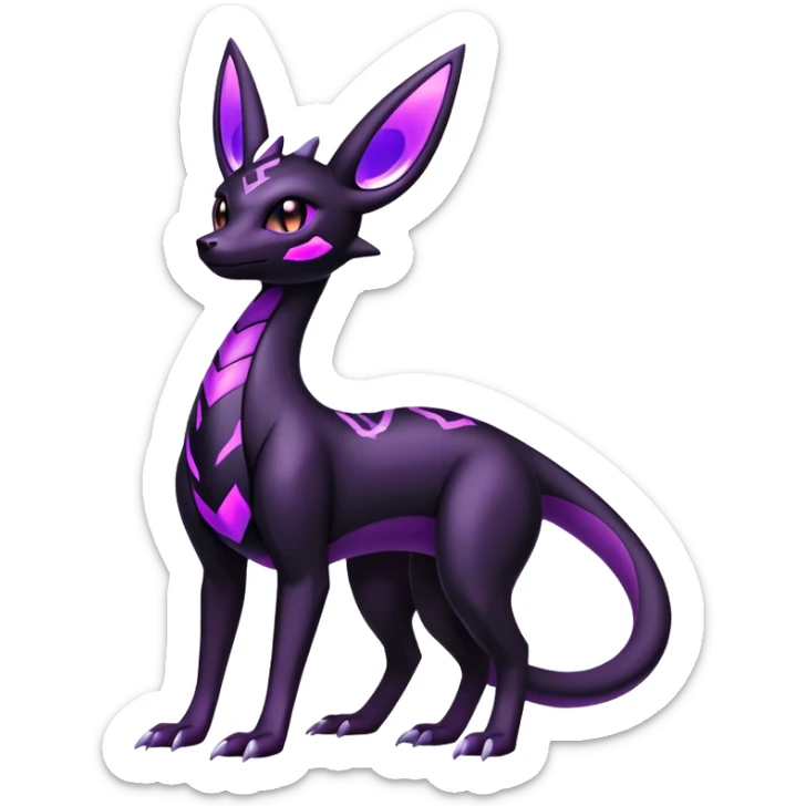 Salazzle-Umbreon-Fakémon-hybrid-creature (full body)  sticker