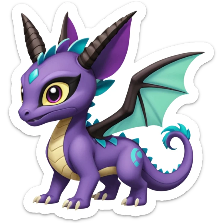 Meloetta-Raikou-Spyro-Toothless-Stitch-Pokémon-Fakémon-creature-hybrid sticker