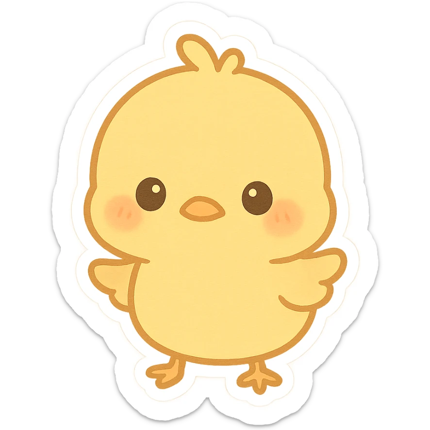 Baby chick sticker