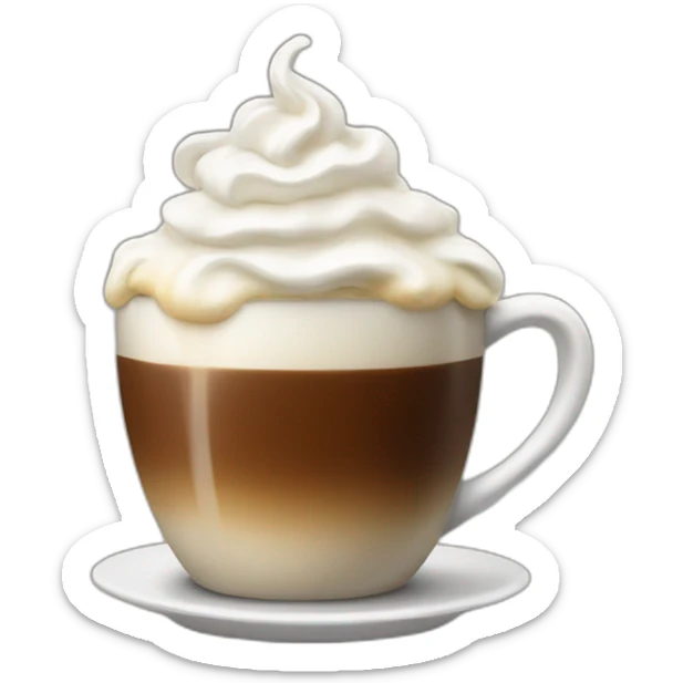 Coffee with whipped cream  sticker