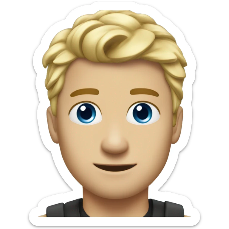 JJ MAYBANK blonde short but messy hair blue eyes man sticker
