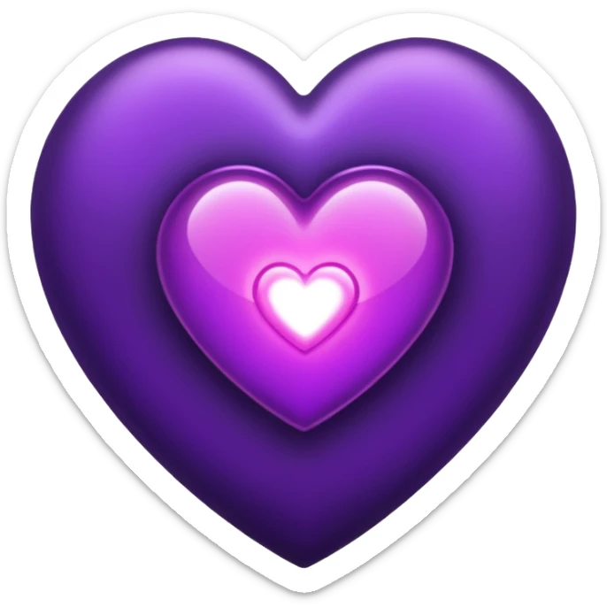 heart pules tech with the pules symbol in the middle, make the hart dark purple sticker