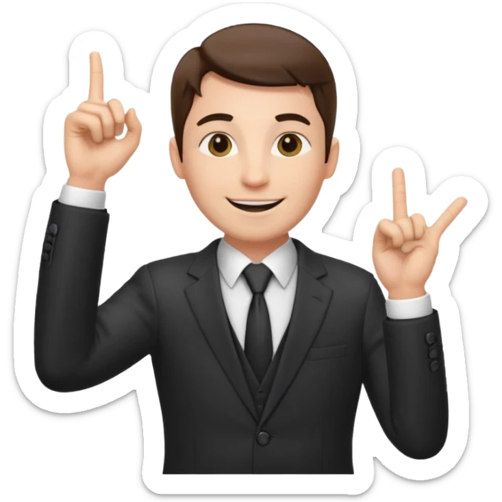 mach mir einen Trader der an der Börse arbeitet der so mit dem Finger nach oben zeigt sticker